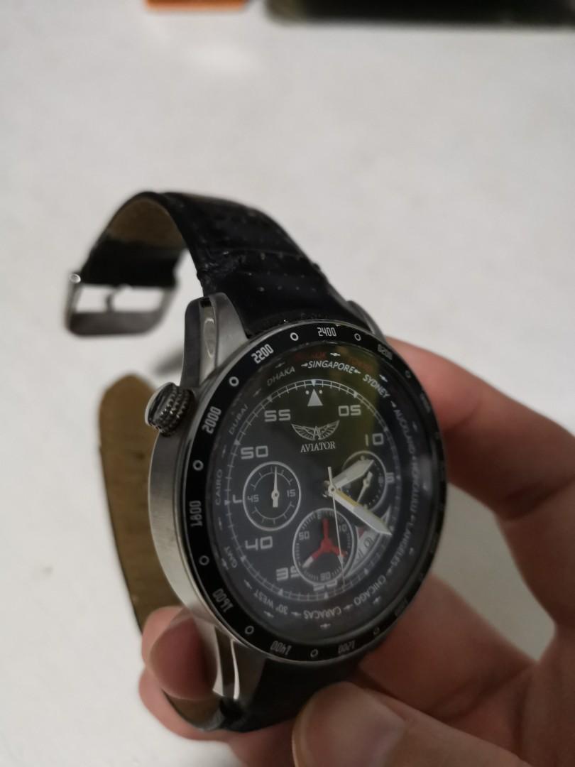 Aviator World Time Chronograph AVW7770G59