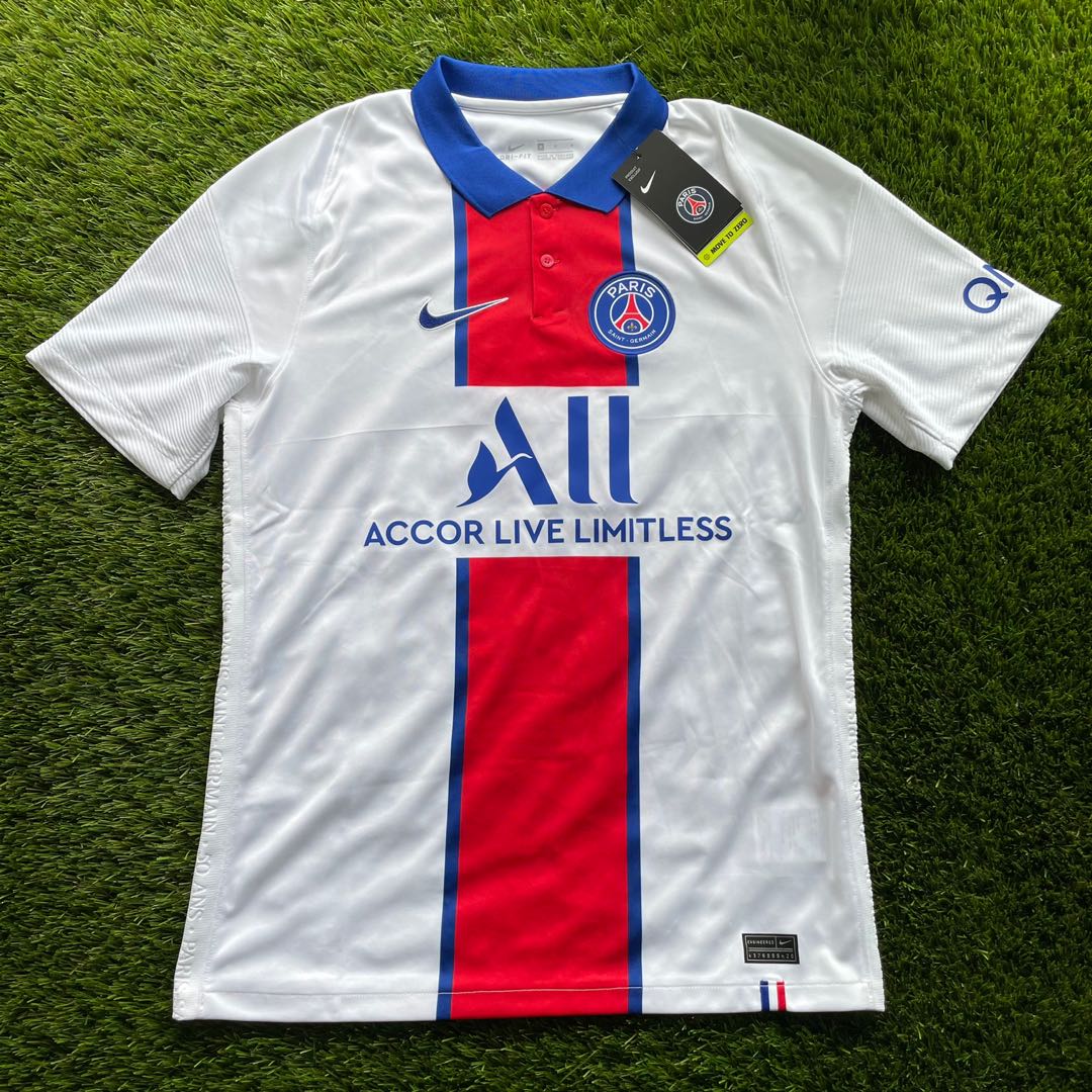 [BNWT] Paris Saint-Germain (PSG) 2020-2021 Away Jersey (Nike CD4241-101),  Men's Fashion, Activewear on Carousell