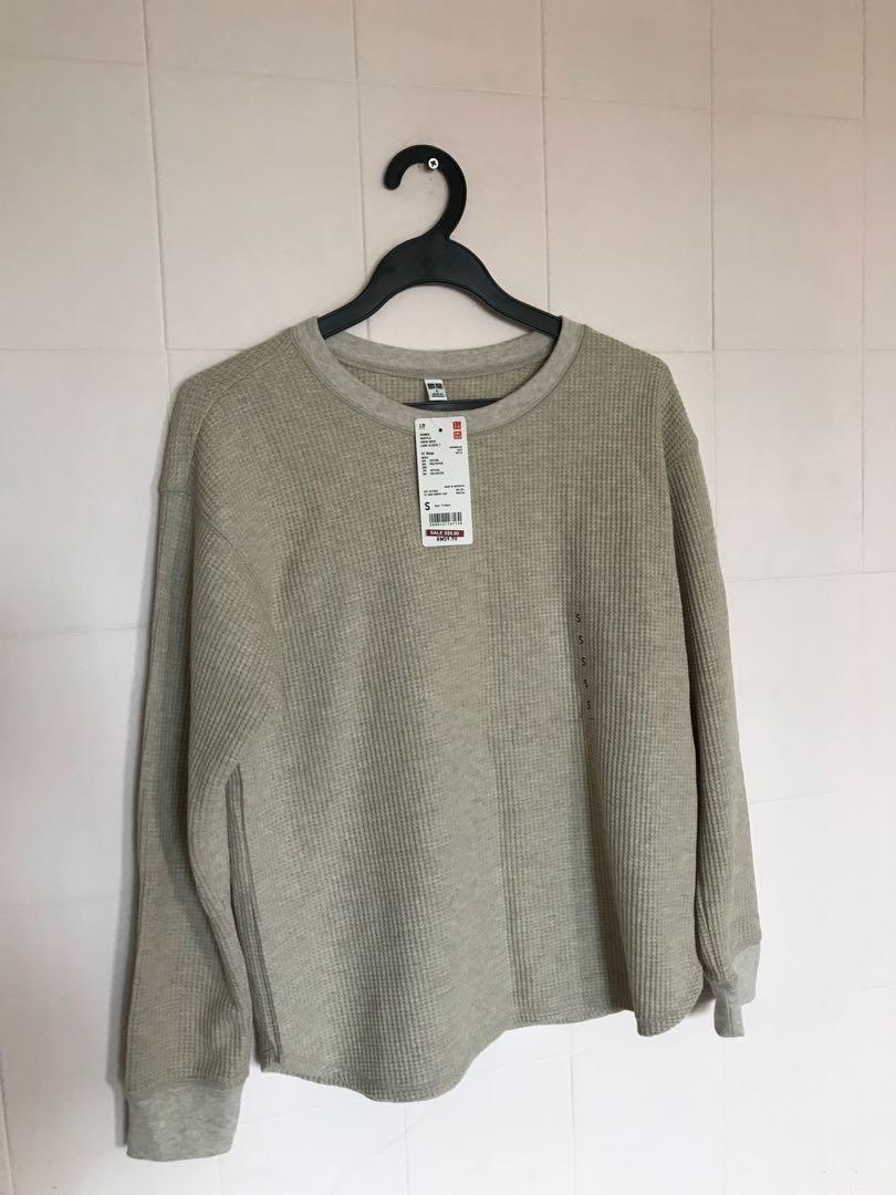 Uniqlo waffle knit sweater discount