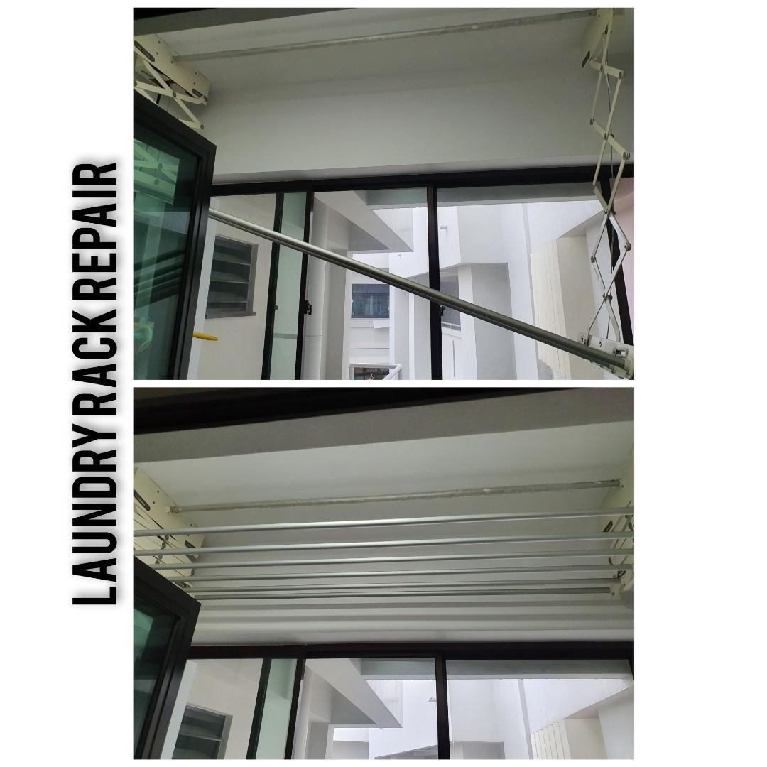 Hdb retractable sales clothes hanger repair