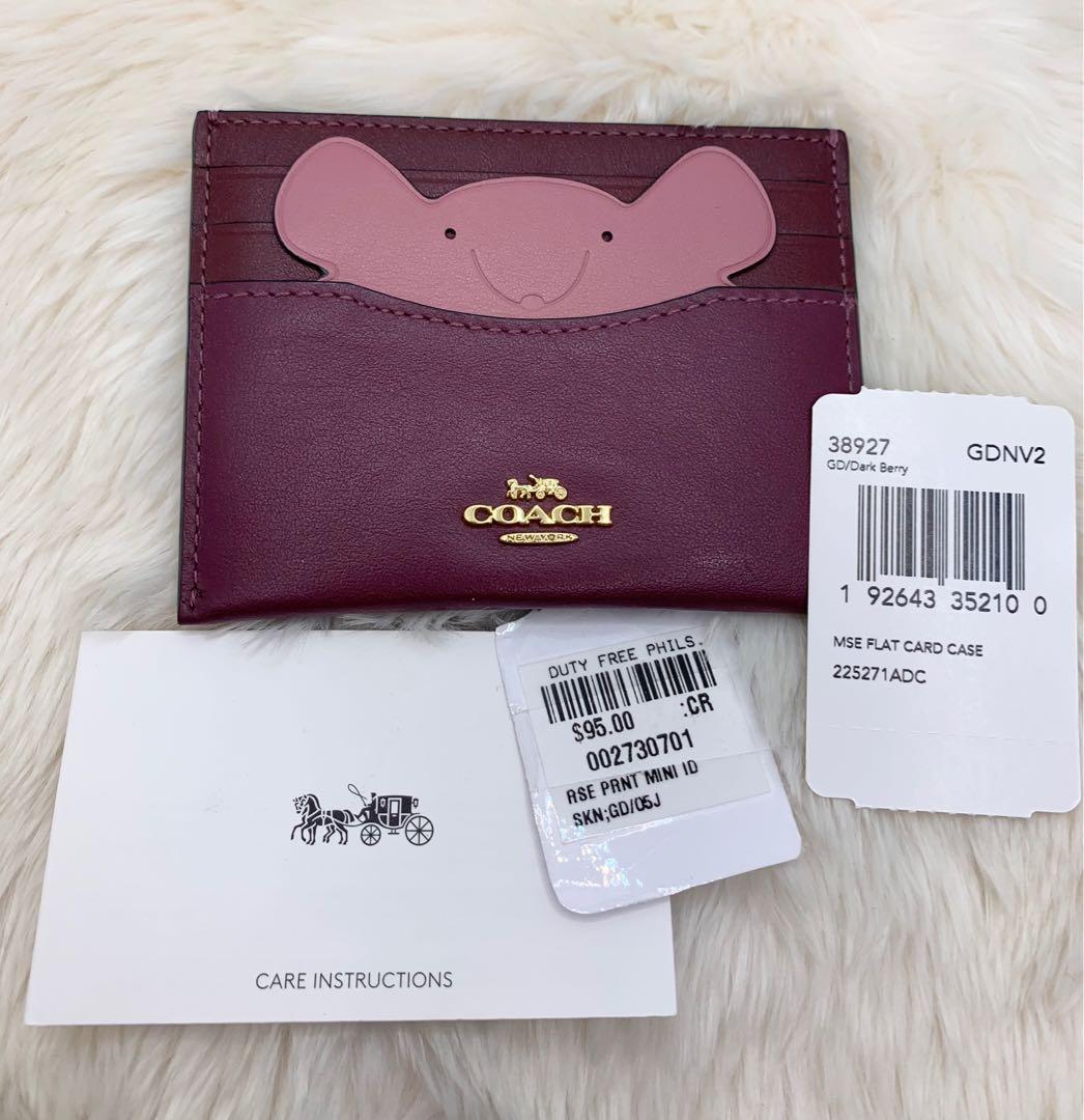coach flat card case