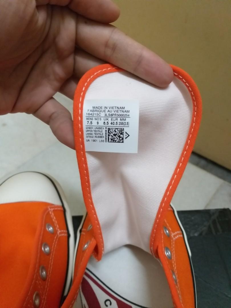 Converse lucky star orange sales