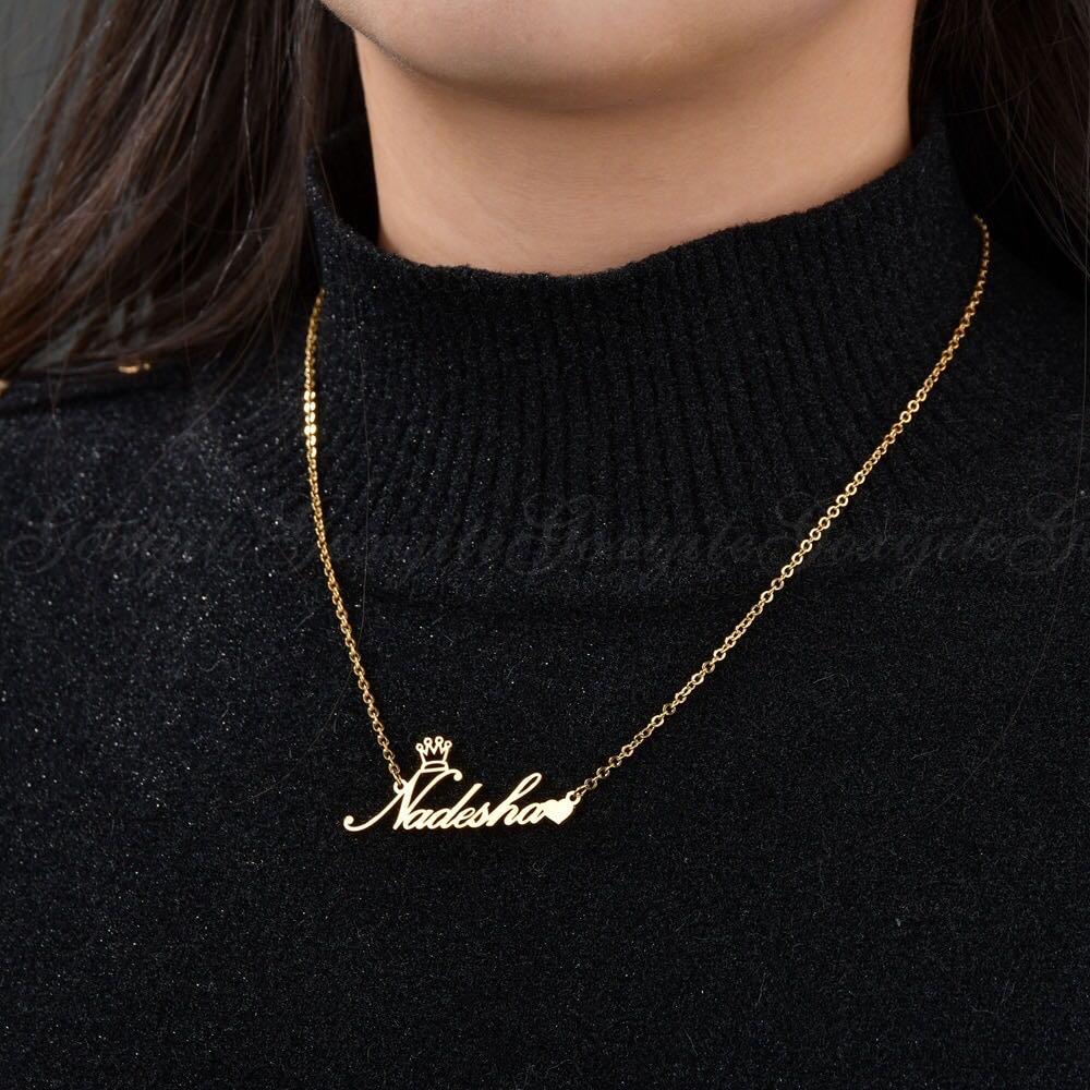 Custom necklace name near me sale