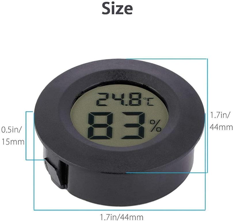 2pcs Mini Digital Indoor LCD Thermometer Hygrometer Gauge