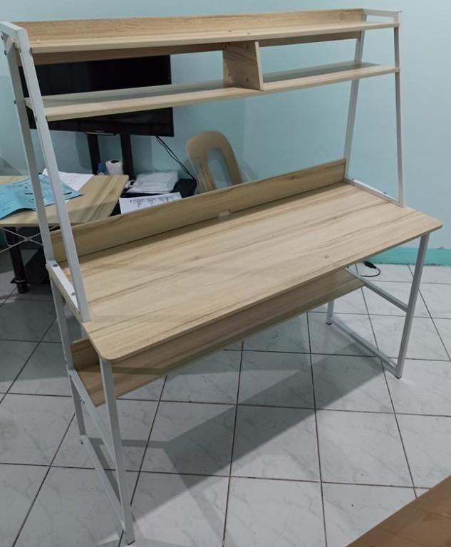 FREE SHIPPING!!! Computer Table Desk with Lower & Upper Book Organizer ...