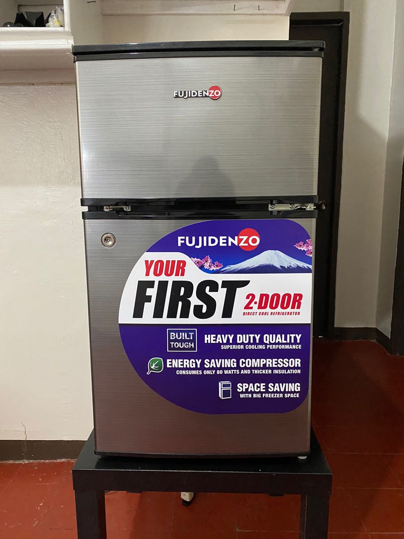 Fujidenzo 2 Door Mini Refrigerator (Model RBT35SL), TV & Home