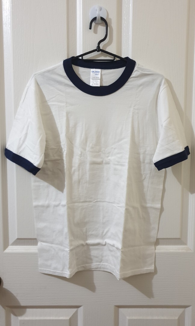 Gildan Ringer Shirt, Men's Fashion 