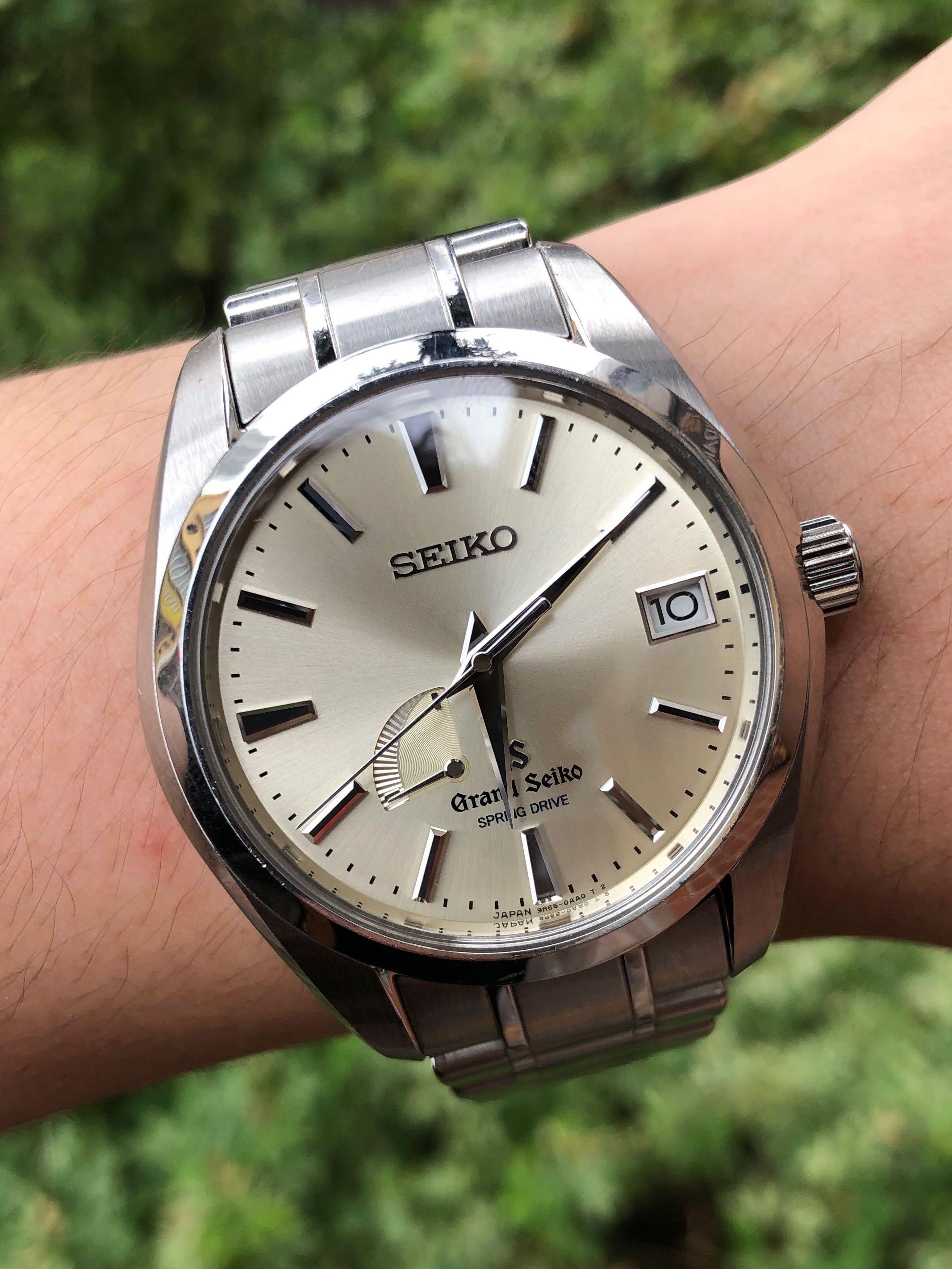 SOLD ] Grand Seiko SBGA001 Spring Drive, Luxury, Watches on Carousell