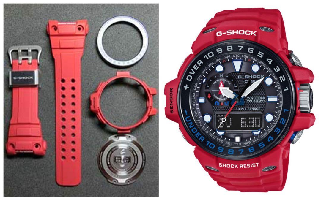 全新G-Shock Gulfmaster GWN-1000RD-4AJF-8原裝帶殼/面圈/底蓋,(sell