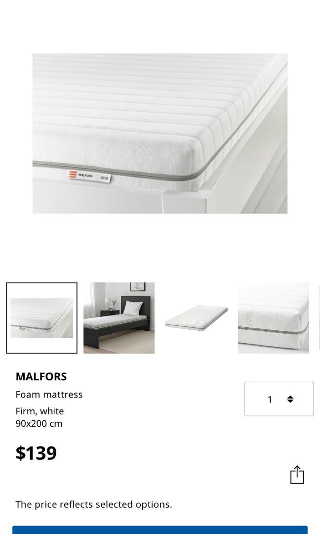 Medium firm/white 90x200 cm IKEA Ikea MALFORS Foam mattress 