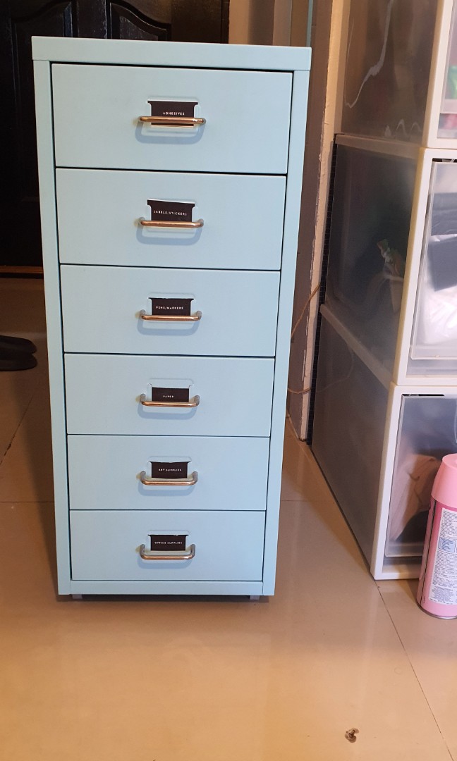 Ikea metal filing drawers/ with rollers, Furniture & Home Living, Home