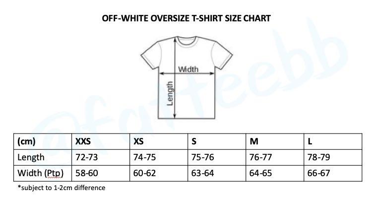 Off white xxs best sale sizing