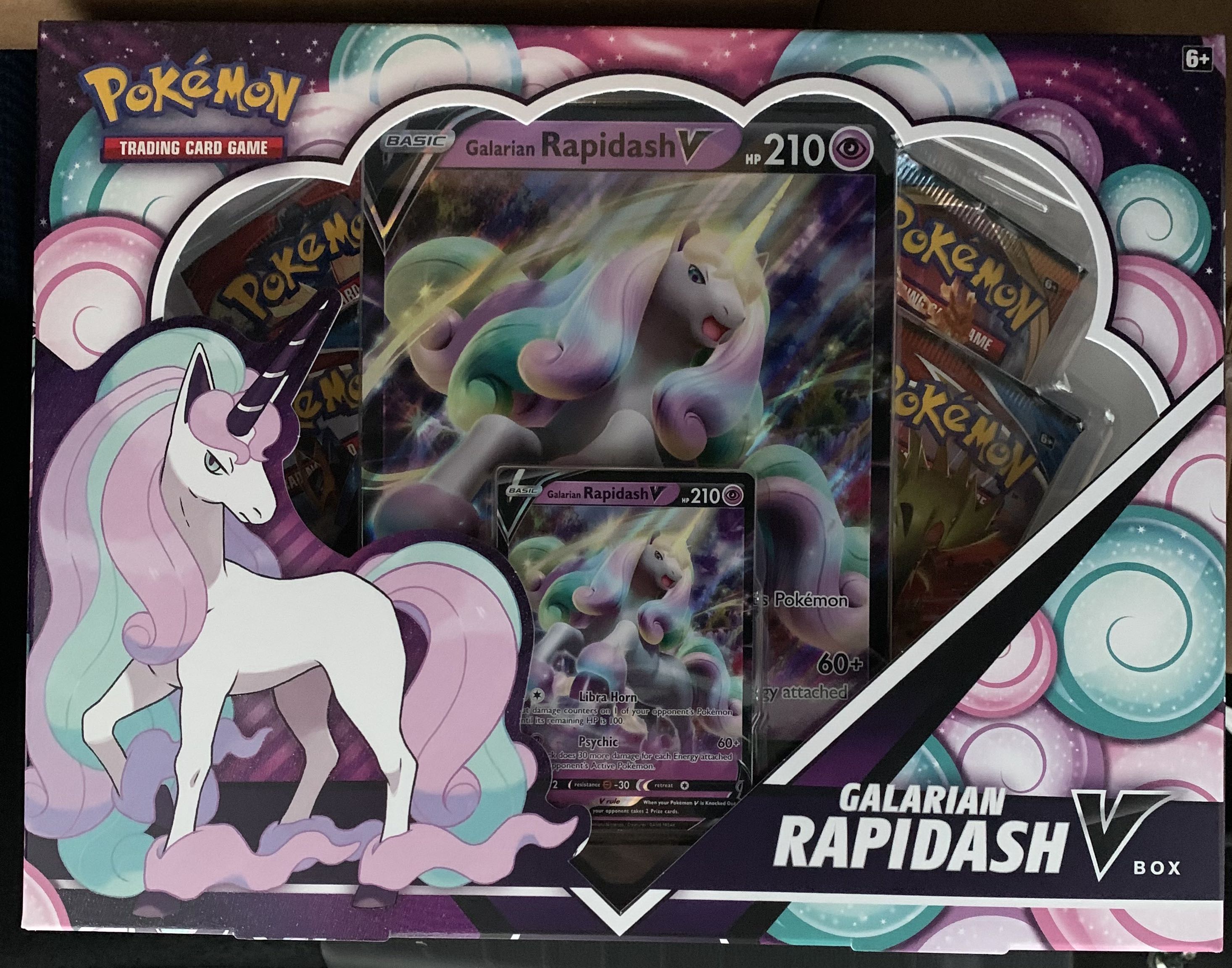 Free Shipping Sealed Pokemon Tcg Galarian Rapidash V Box New Collectible Card Games Toys Hobbies Ccg Individual Cards