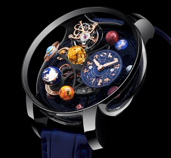 Jacob Co 捷克豹 New Astronomia Solar Planets Zodiac Black Dlc Titanium As310 21 Sp Aa A Retail Hk 3 200 000 名牌 錶 Carousell