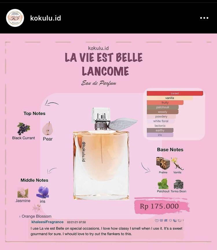 La vie est store belle lancome notes