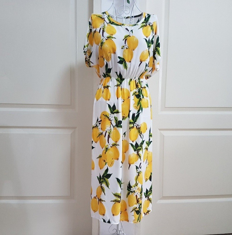 lemon print summer dress