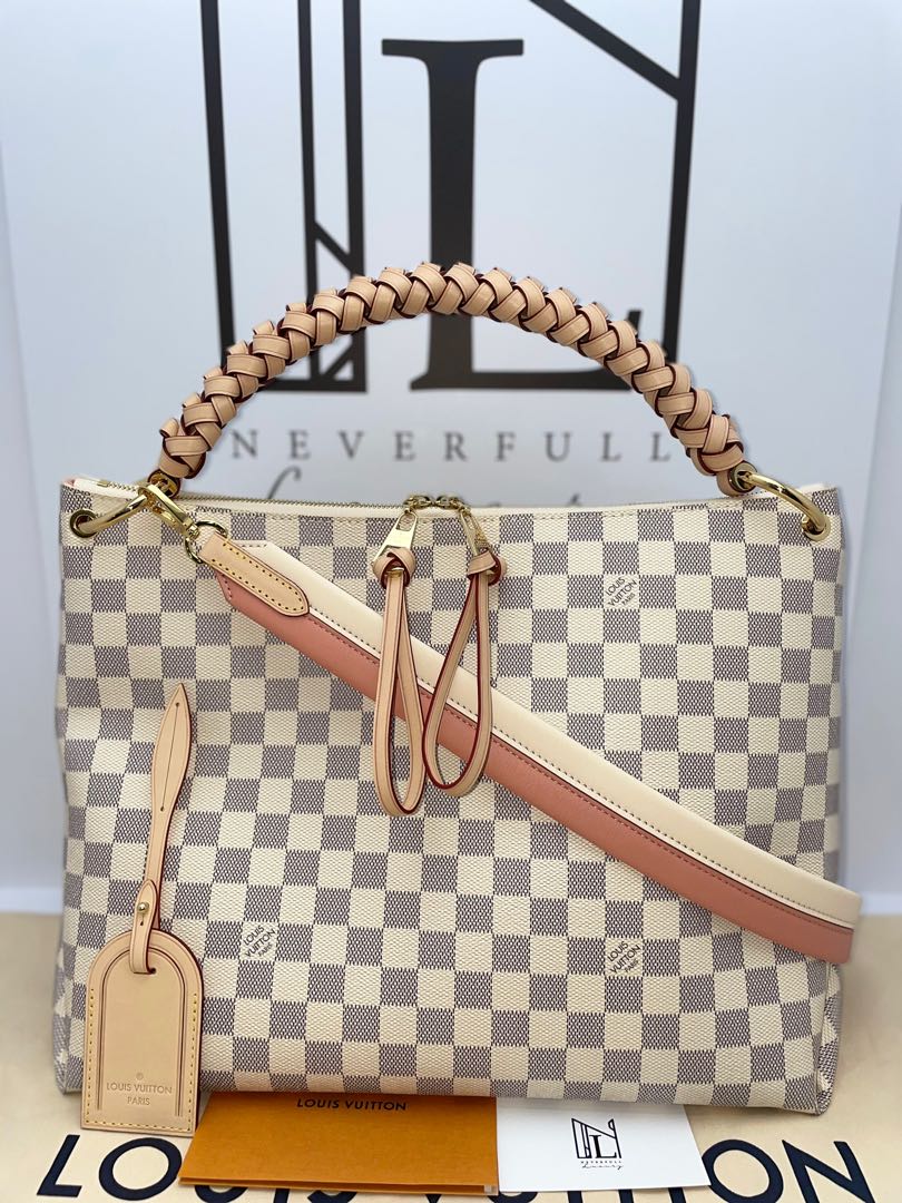 Louis Vuitton Beaubourg MM Damier Azur, Luxury, Bags \u0026 Wallets on Carousell