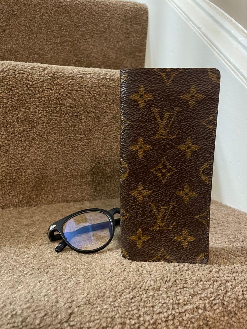 Louis Vuitton Glasses Case Monogram Beige Monogram Canvas Authentic used  D2041 
