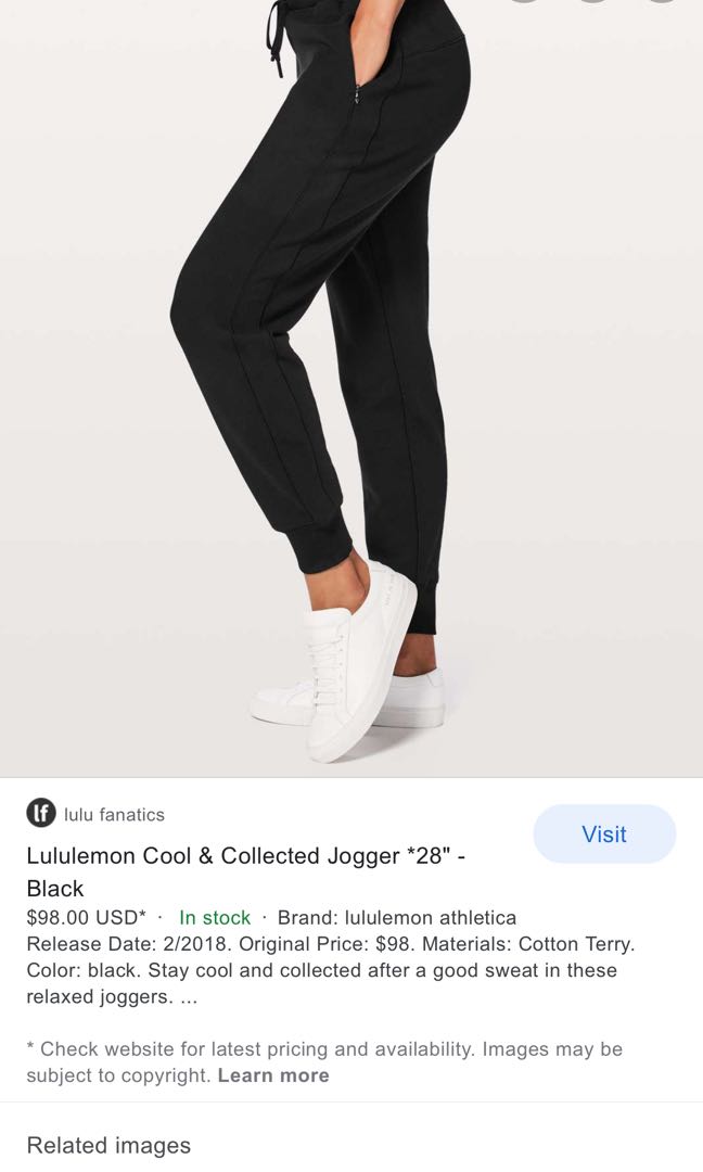 Lululemon Black Jogger Pants, Women's Fashion, Bottoms, Other Bottoms on  Carousell