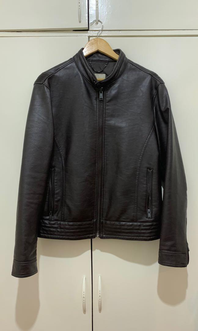 mango men's leather jacket
