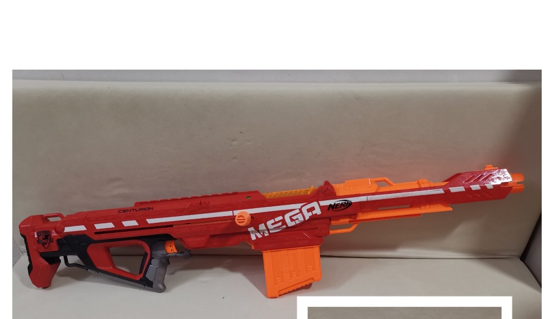 Nerf Mega Centurion sniper ,with barrel n scope for sale, Hobbies & Toys,  Toys & Games on Carousell