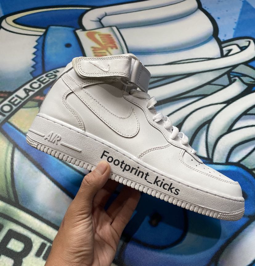 Nike Air Force 1 Mid 'All White', Men's Fashion, Footwear, Sneakers on  Carousell