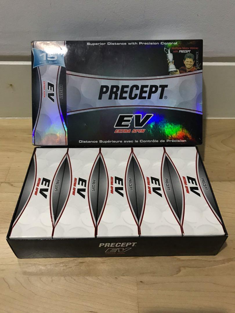 Precept EV Golf Balls (Category: Golf) located in Shah Alam. Submitted by uniformlima (Listing ID 1086398708, Image 1). Description: New Precept EV Extra Spin golf balls for sale. New in box. Never been used. I only open the individual boxes to check on the condition of the balls. There are 15 balls in the box. All balls are new. The box been left in my golf bag for quite some time. Do pm me to deal for a delivery or meet up (preferably in Shah A