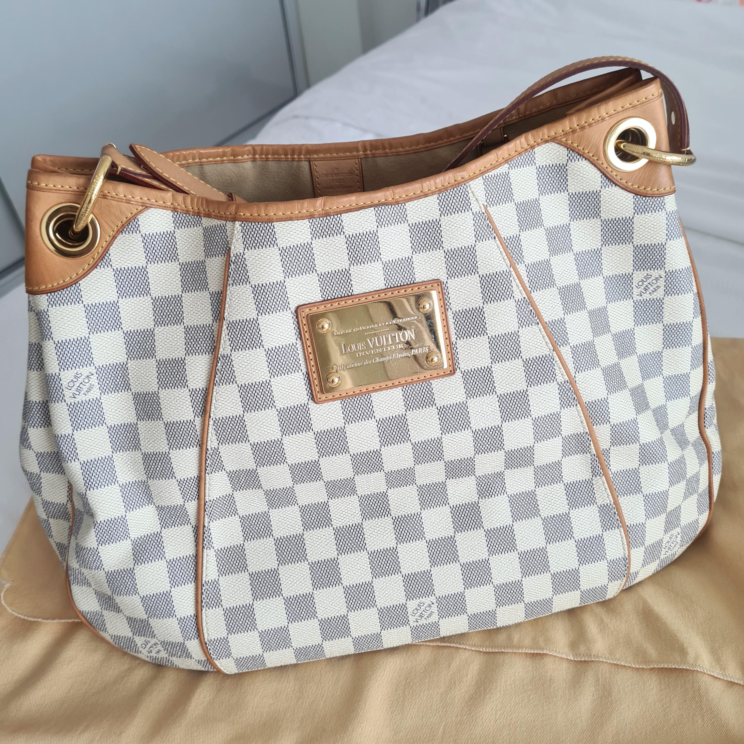 Pre-Owned Louis Vuitton Galliera Pm White Damier Azur Canvas Shoulder Bag,  Luxury, Bags & Wallets on Carousell