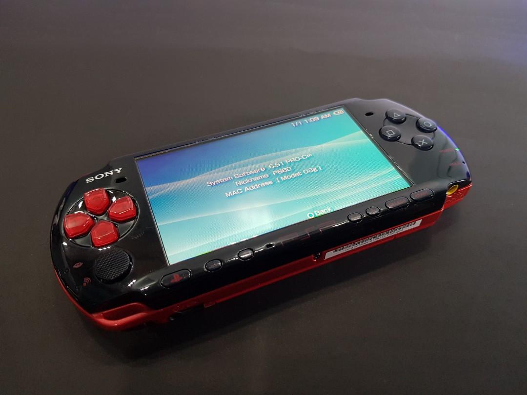  Sony PlayStation Portable (PSP) 3000 Series Handheld Gaming  Console System - Red (Renewed) : Video Games