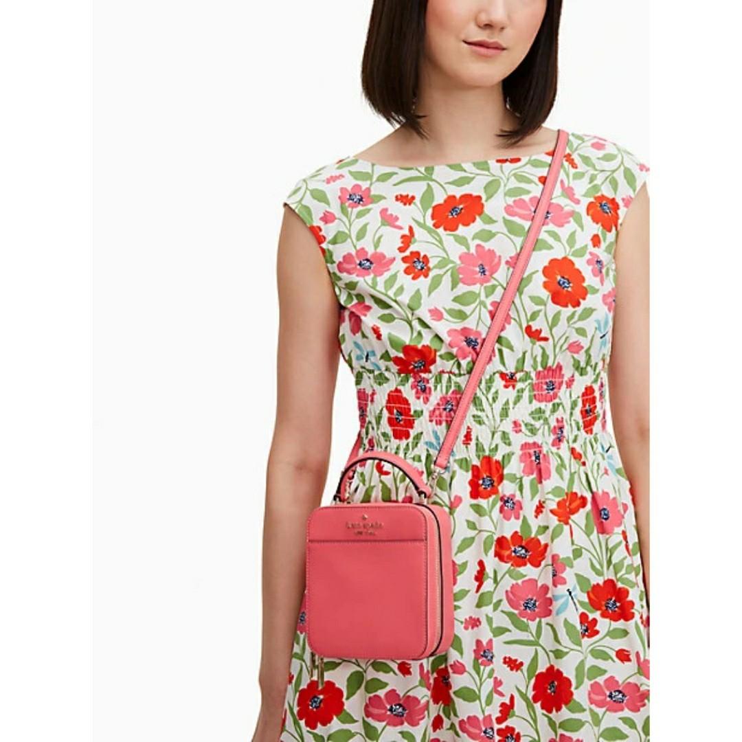 SALES Kate Spade Daisy Vanity Crossbody White Dove/ Garden Pink, Women