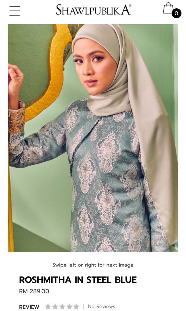 Shawl Publika Roshmitha Steel Blue New Women S Fashion Clothes Dresses On Carousell