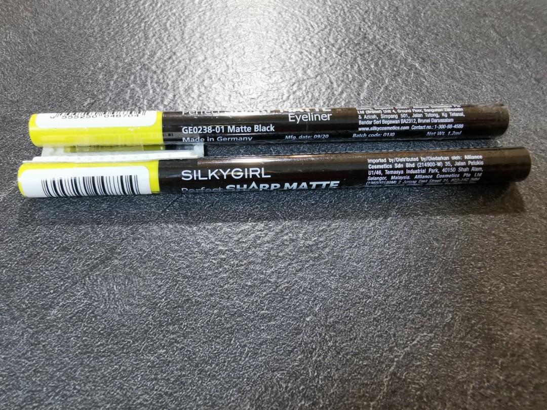 SILKYGIRL Perfect Sharp Matte Eyeliner GEO23801 Matte Black, Beauty & Personal Care, Face