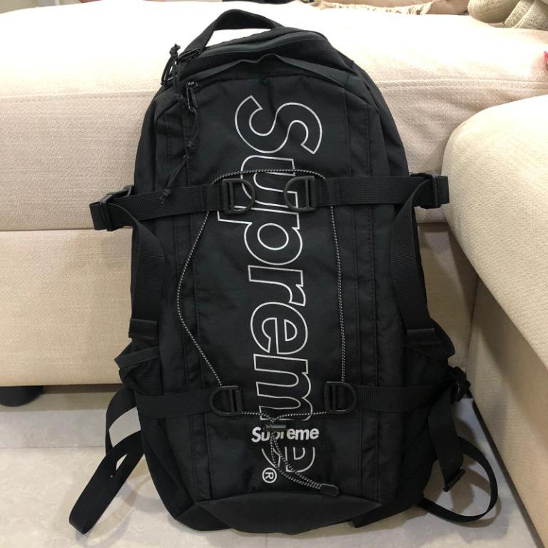 Supreme Backpack (FW18) Black  Supreme backpack, Backpacks, Supreme  clothing