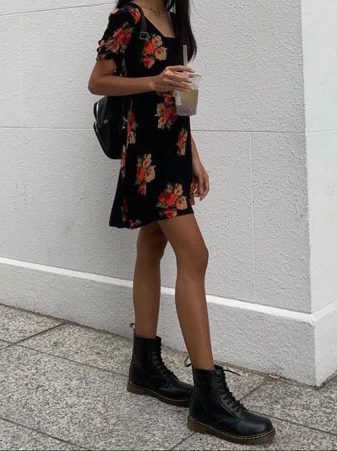 Topshop black floral dress Women s Fashion Tops Sleeveless on Carousell