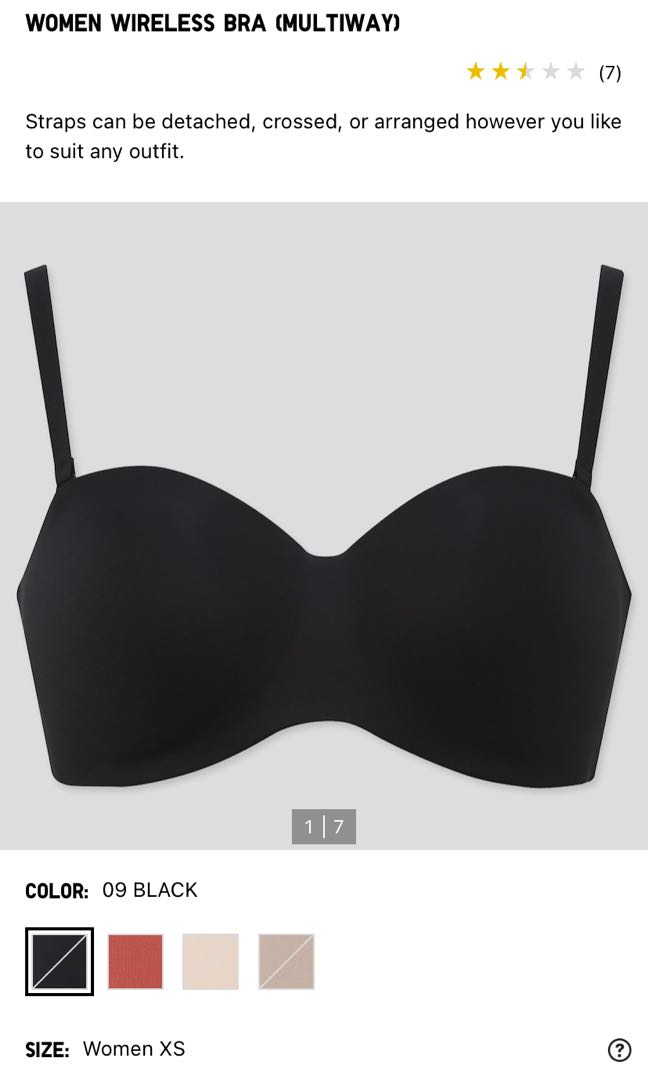 Uniqlo Black Strapless Bra, Women's Fashion, New Undergarments