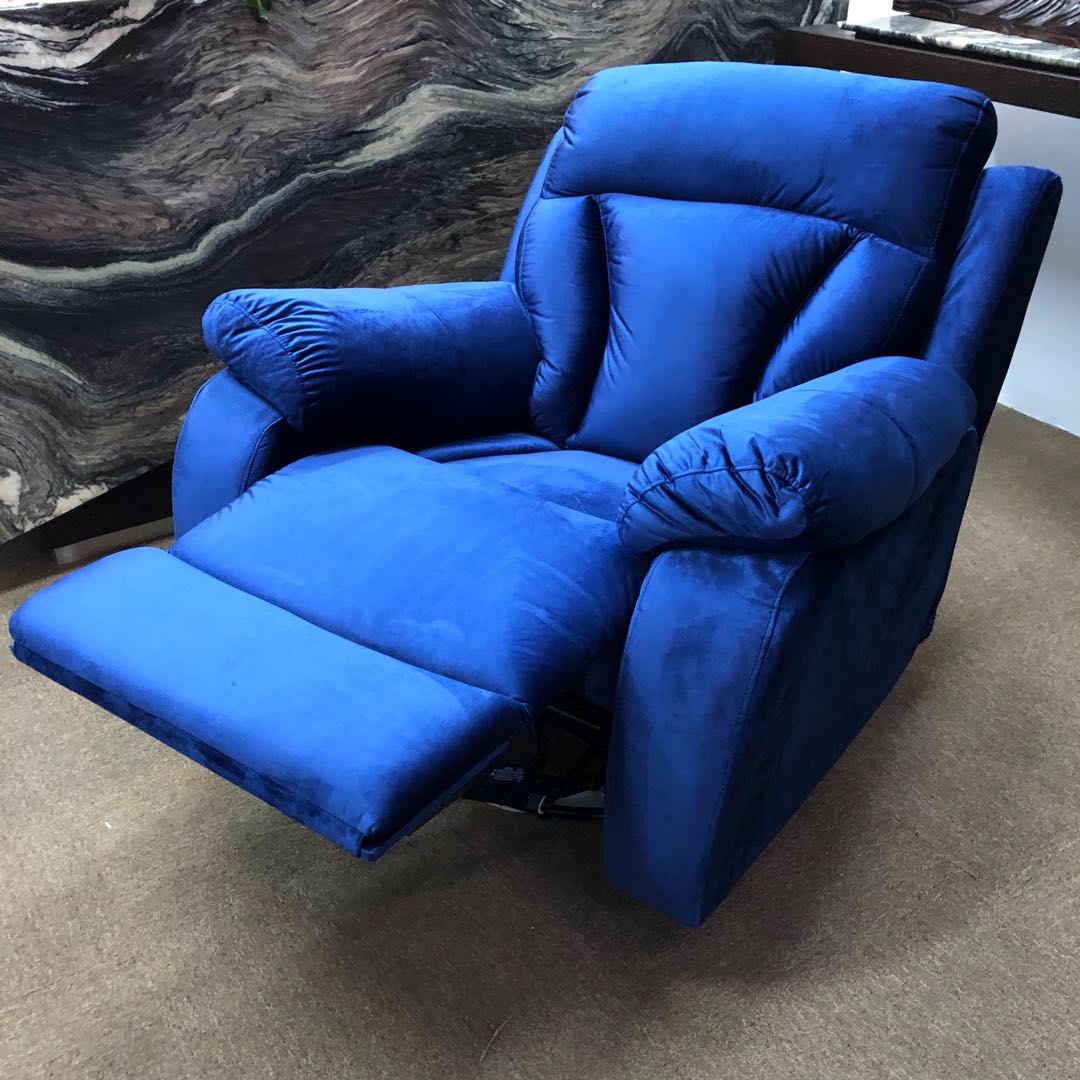 Velvet Recliner Sofa Single Furniture