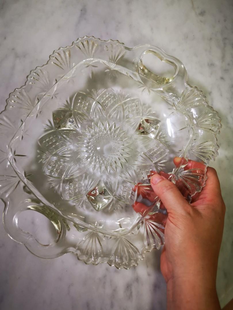 Vintage Pasari Glass Tray, Furniture & Home Living, Kitchenware
