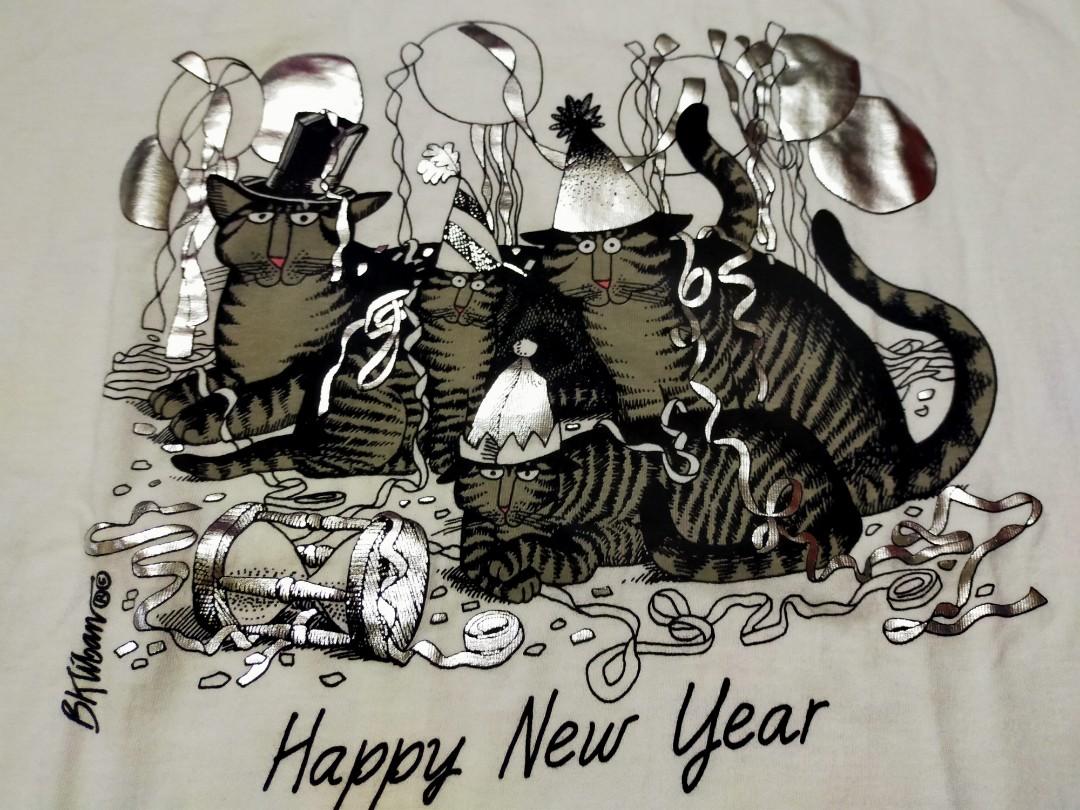 vtg baju kucing gemok new year nos, Menu0027s Fashion, Clothes, Tops 