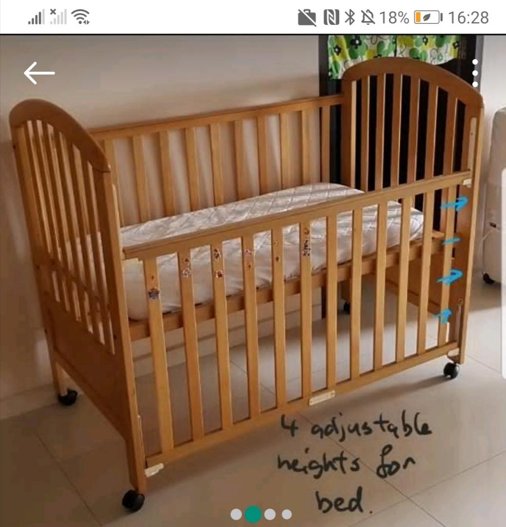 Wooden Sturdy baby crib, Babies & Kids, Baby Nursery & Kids Furniture