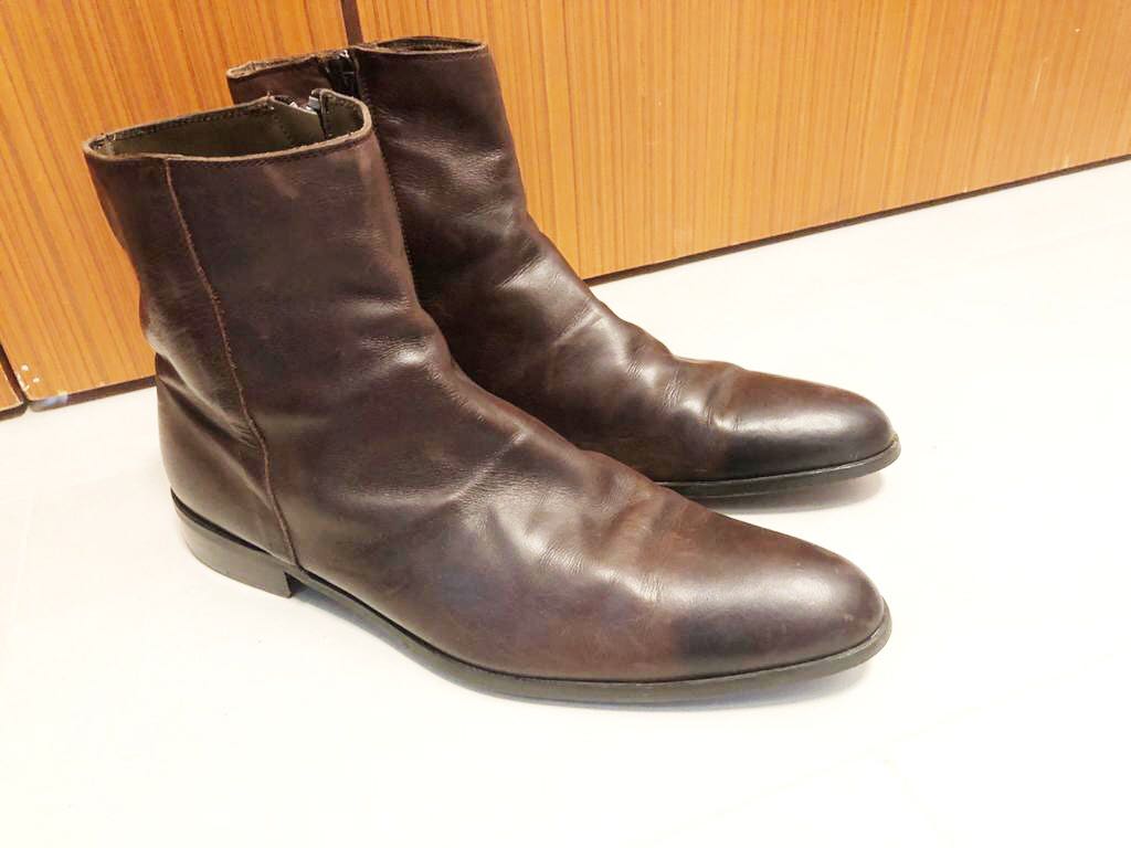Mens formal leather discount boots