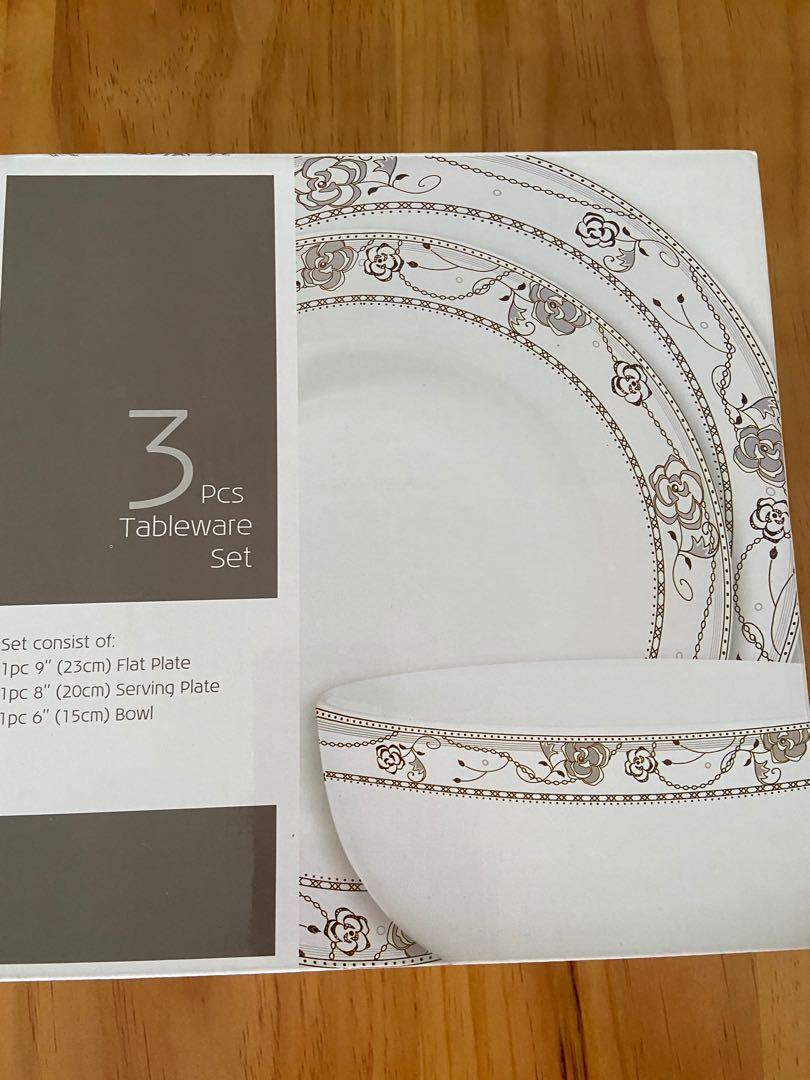 3pcs tableware set (Category: Dinnerware & Cutlery) located in Singapore. Submitted by fcwong123 (Listing ID 1086557694, Image 1). Description: Brand new with original packing 3 sets available for sale Payment via online transfer / paynow .