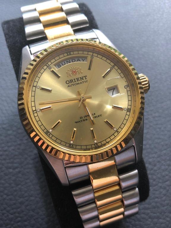 👍 Discontinued Two Tone Orient Seiko Date Day President Watch, Men's  Fashion, Watches & Accessories, Watches on Carousell