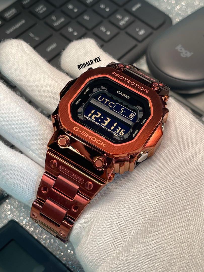 ORIGINAL GX 56BB 1 G SHOCK KING IN METALLIC RED STAINLESS STEEL BEZEL AND BRACELET gshock king gx56 gx56bb metal gshock Casio casio