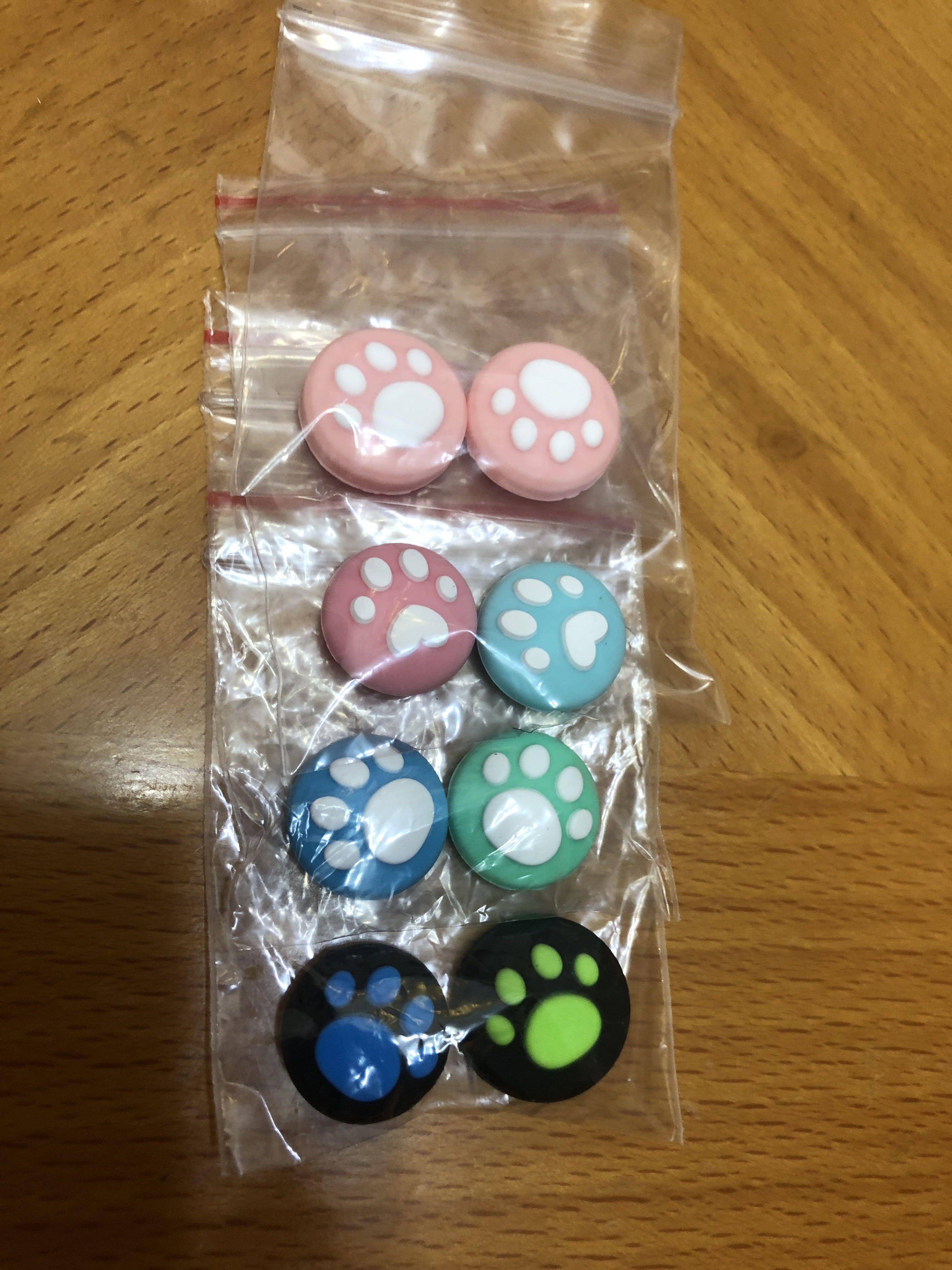 包郵 Switch Switch Lite Joy Con 任天堂 手柄保護套 貓爪帽 貓爪 按鍵帽 搖杆帽 樹葉帽 菇套 蘑菇套 蘑菇帽 遊戲機 遊戲機裝飾配件