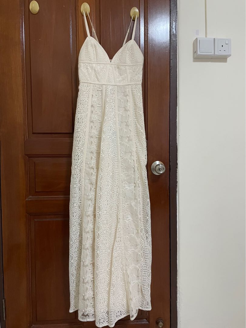 Bcbg white sale lace dress