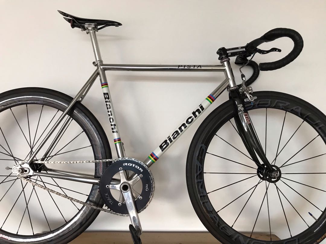 Bianchi Pista chrome single speed frameset Sports Equipment