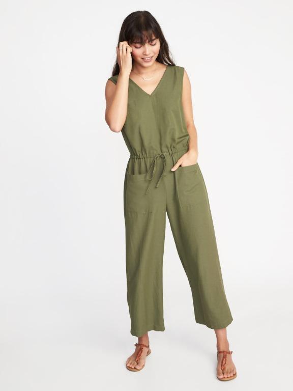Women's olive jumpsuit Clearance