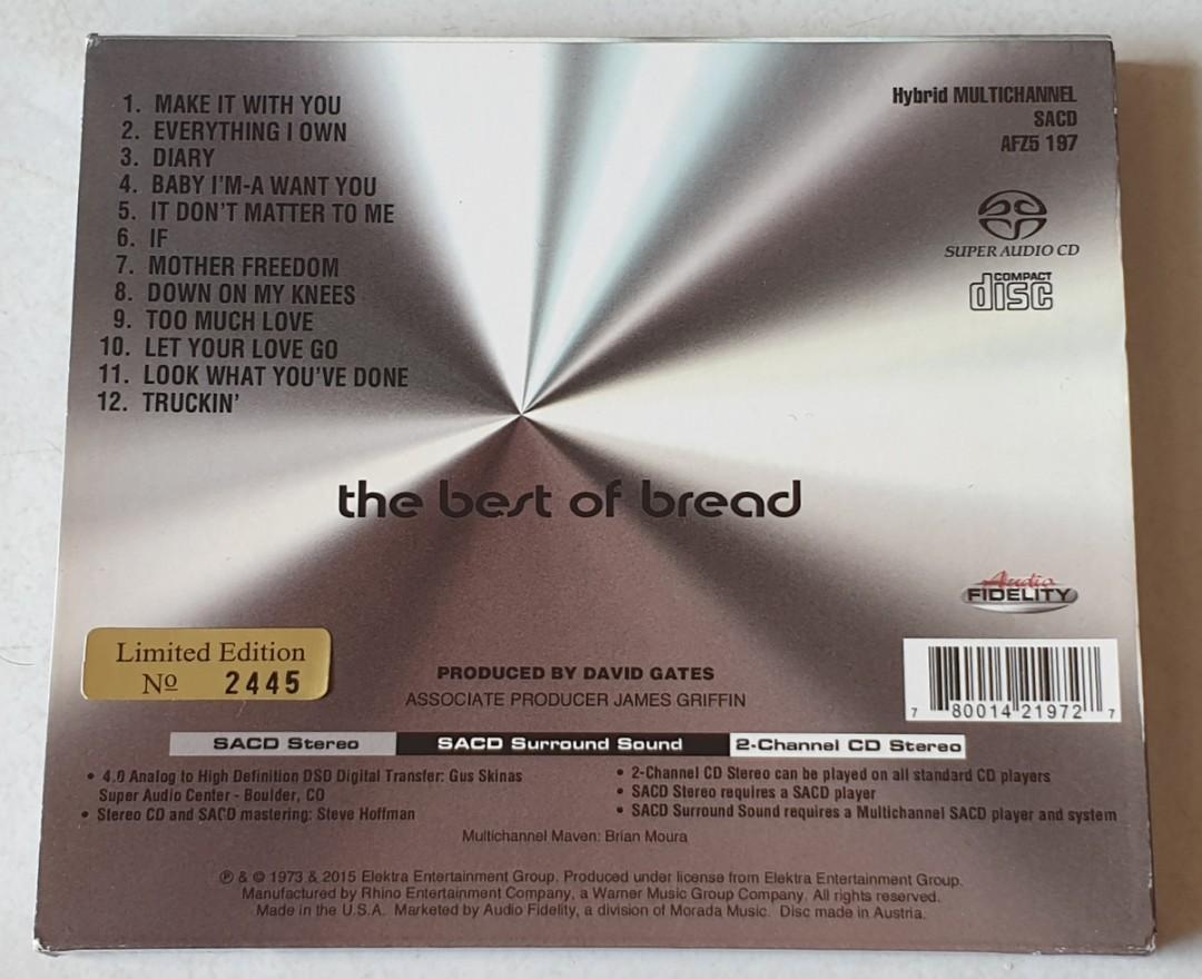 Bread ~ The Best Of Bread ( Audio Fidelity ) ( Hybrid SACD Version ) Cd