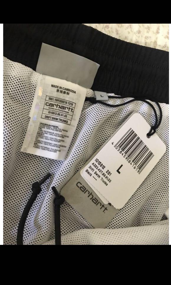 Carhartt wip drift swim trunk 全新含吊, 他的時尚, 褲子, 沙灘褲在 - Main Image