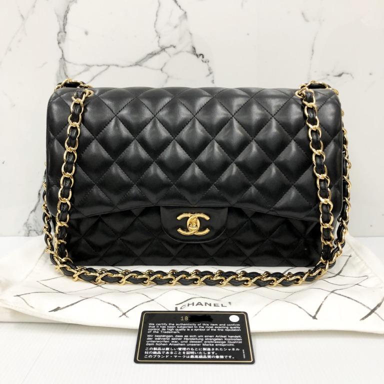 CHANEL LAMBSKIN NO. 18 MATRASSE 30 JUMBO GHW CHAIN SHOULDER BAG 217007991,  Women's Fashion, Bags & Wallets, Shoulder Bags on Carousell